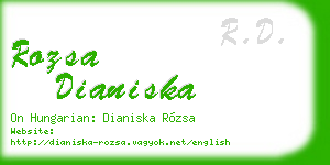 rozsa dianiska business card